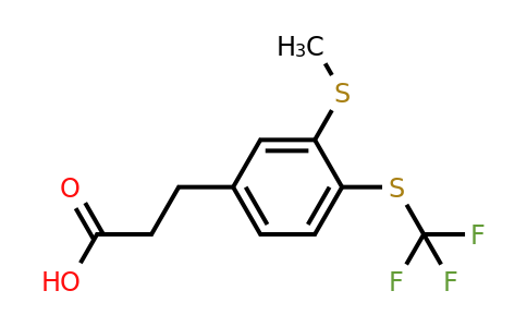 1806658-49-0 | 3-(3-(Methylthio)-4-(trifluoromethylthio)phenyl)propanoic acid