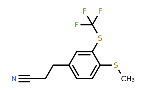 1806658-65-0 | 3-(4-(Methylthio)-3-(trifluoromethylthio)phenyl)propanenitrile