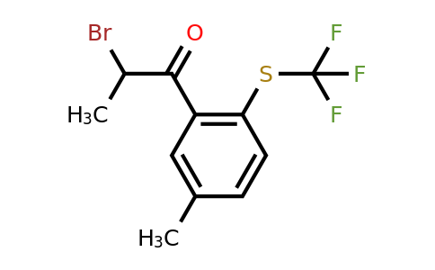 1806658-67-2 | 3-(2-Bromopropanoyl)-4-(trifluoromethylthio)toluene