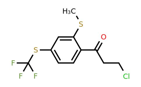 1806658-82-1 | 3-Chloro-1-(2-(methylthio)-4-(trifluoromethylthio)phenyl)propan-1-one
