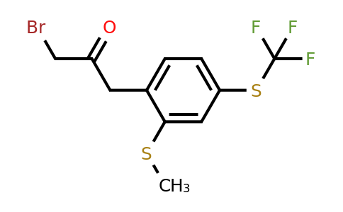 1806658-90-1 | 1-Bromo-3-(2-(methylthio)-4-(trifluoromethylthio)phenyl)propan-2-one