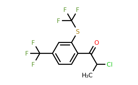 1806659-51-7 | 2-Chloro-1-(4-(trifluoromethyl)-2-(trifluoromethylthio)phenyl)propan-1-one