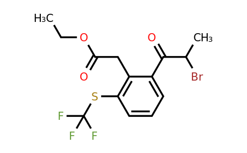 1806660-38-7 | Ethyl 2-(2-bromopropanoyl)-6-(trifluoromethylthio)phenylacetate