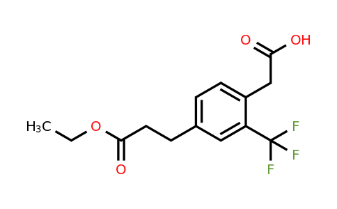 1806660-43-4 | 4-(3-Ethoxy-3-oxopropyl)-2-(trifluoromethyl)phenylacetic acid