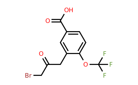 1806661-24-4 | 3-(3-Bromo-2-oxopropyl)-4-(trifluoromethoxy)benzoic acid