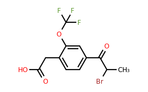 1806661-63-1 | 4-(2-Bromopropanoyl)-2-(trifluoromethoxy)phenylacetic acid