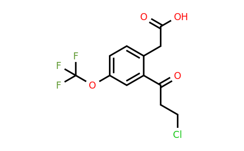 1806661-65-3 | 2-(3-Chloropropanoyl)-4-(trifluoromethoxy)phenylacetic acid