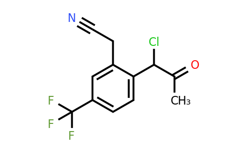 1806662-15-6 | 2-(1-Chloro-2-oxopropyl)-5-(trifluoromethyl)phenylacetonitrile