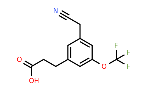 1806662-59-8 | 3-(2-Carboxyethyl)-5-(trifluoromethoxy)phenylacetonitrile