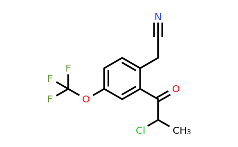 1806662-97-4 | 2-(2-Chloropropanoyl)-4-(trifluoromethoxy)phenylacetonitrile