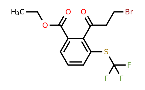 1806663-70-6 | Ethyl 2-(3-bromopropanoyl)-3-(trifluoromethylthio)benzoate