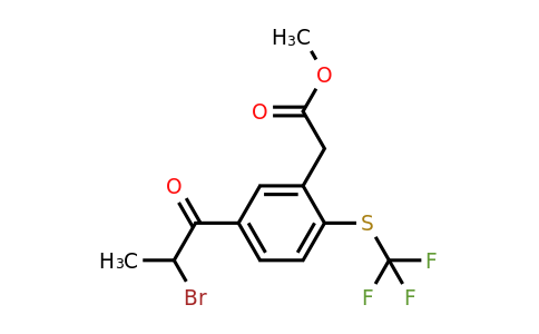 1806664-28-7 | Methyl 5-(2-bromopropanoyl)-2-(trifluoromethylthio)phenylacetate