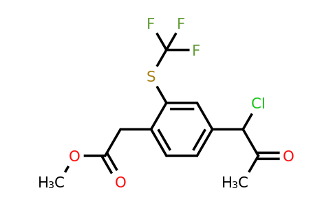 1806664-35-6 | Methyl 4-(1-chloro-2-oxopropyl)-2-(trifluoromethylthio)phenylacetate