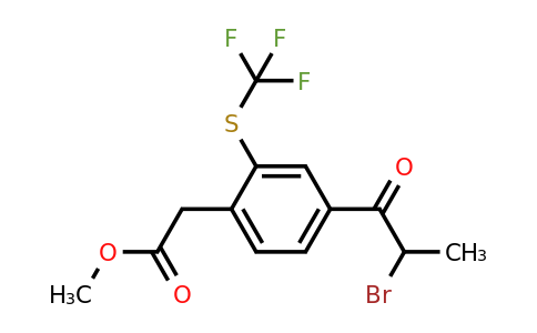 1806665-48-4 | Methyl 4-(2-bromopropanoyl)-2-(trifluoromethylthio)phenylacetate