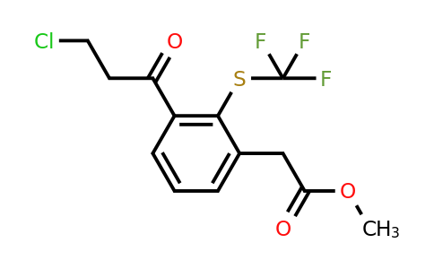 1806665-50-8 | Methyl 3-(3-chloropropanoyl)-2-(trifluoromethylthio)phenylacetate