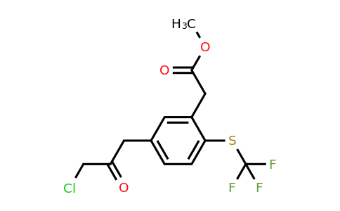 1806665-51-9 | Methyl 5-(3-chloro-2-oxopropyl)-2-(trifluoromethylthio)phenylacetate