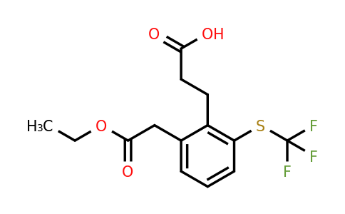 1806665-52-0 | Ethyl 2-(2-carboxyethyl)-3-(trifluoromethylthio)phenylacetate
