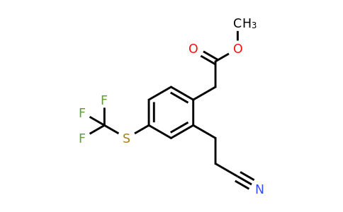 1806665-67-7 | Methyl 2-(2-cyanoethyl)-4-(trifluoromethylthio)phenylacetate