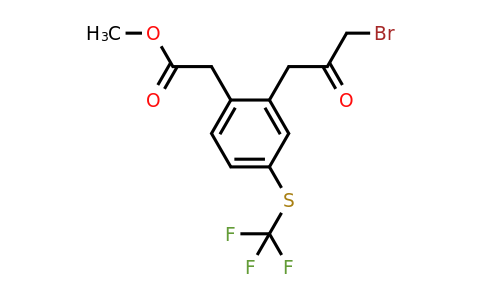 1806665-69-9 | Methyl 2-(3-bromo-2-oxopropyl)-4-(trifluoromethylthio)phenylacetate