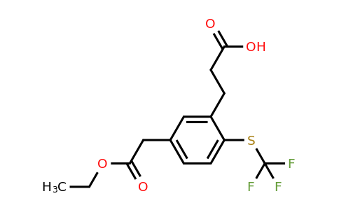 1806665-76-8 | Ethyl 3-(2-carboxyethyl)-4-(trifluoromethylthio)phenylacetate