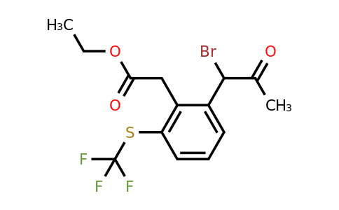 1806666-14-7 | Ethyl 2-(1-bromo-2-oxopropyl)-6-(trifluoromethylthio)phenylacetate