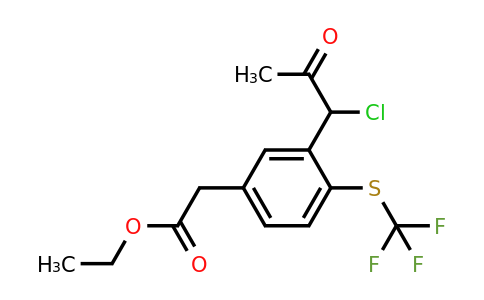 1806666-30-7 | Ethyl 3-(1-chloro-2-oxopropyl)-4-(trifluoromethylthio)phenylacetate