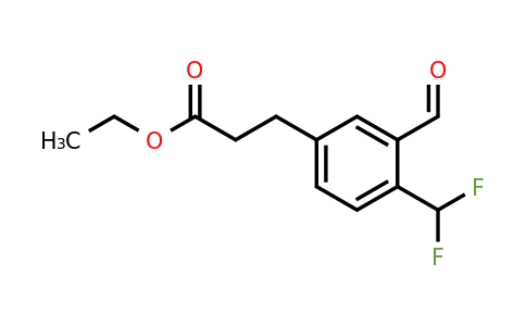 1806666-89-6 | Ethyl 4-(difluoromethyl)-3-formylphenylpropanoate