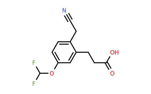 1806668-64-3 | 2-(2-Carboxyethyl)-4-(difluoromethoxy)phenylacetonitrile
