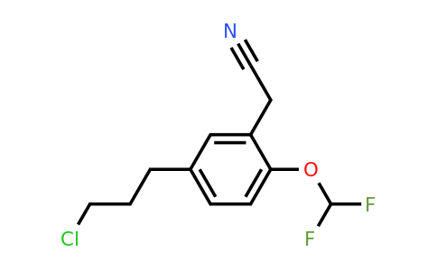 1806668-82-5 | 5-(3-Chloropropyl)-2-(difluoromethoxy)phenylacetonitrile