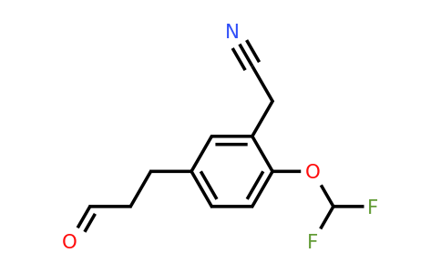 1806668-90-5 | 2-(Difluoromethoxy)-5-(3-oxopropyl)phenylacetonitrile