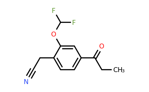 1806668-97-2 | 2-(Difluoromethoxy)-4-propionylphenylacetonitrile
