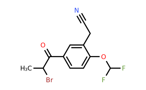 1806669-16-8 | 5-(2-Bromopropanoyl)-2-(difluoromethoxy)phenylacetonitrile