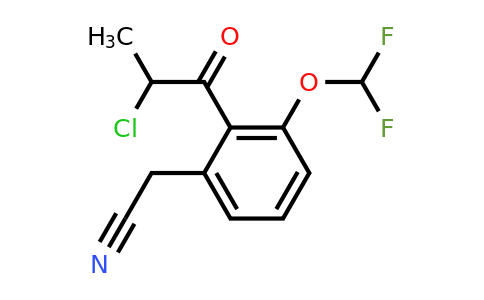 1806669-32-8 | 2-(2-Chloropropanoyl)-3-(difluoromethoxy)phenylacetonitrile