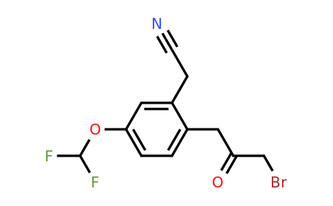 1806669-38-4 | 2-(3-Bromo-2-oxopropyl)-5-(difluoromethoxy)phenylacetonitrile