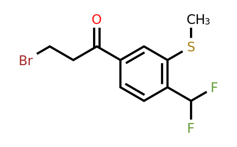1806669-44-2 | 3-Bromo-1-(4-(difluoromethyl)-3-(methylthio)phenyl)propan-1-one