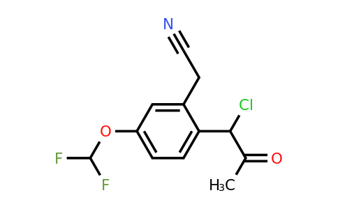 1806669-51-1 | 2-(1-Chloro-2-oxopropyl)-5-(difluoromethoxy)phenylacetonitrile