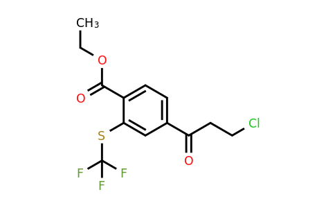 1806670-83-6 | Ethyl 4-(3-chloropropanoyl)-2-(trifluoromethylthio)benzoate