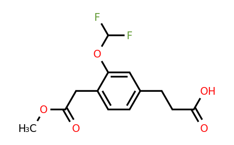 1806671-23-7 | Methyl 4-(2-carboxyethyl)-2-(difluoromethoxy)phenylacetate