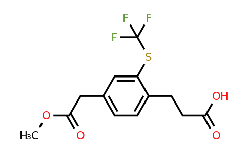 1806671-36-2 | Methyl 4-(2-carboxyethyl)-3-(trifluoromethylthio)phenylacetate