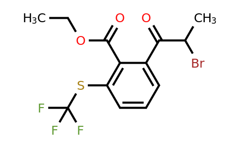 1806671-66-8 | Ethyl 2-(2-bromopropanoyl)-6-(trifluoromethylthio)benzoate
