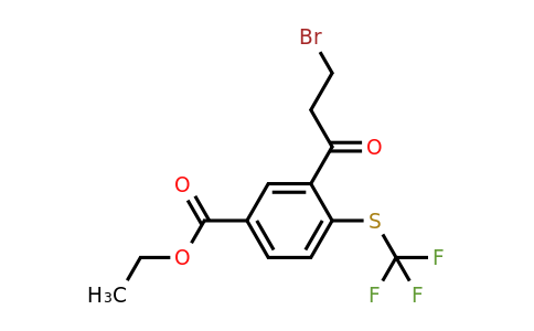 1806671-71-5 | Ethyl 3-(3-bromopropanoyl)-4-(trifluoromethylthio)benzoate
