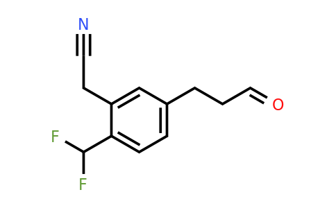 1806672-02-5 | 2-(Difluoromethyl)-5-(3-oxopropyl)phenylacetonitrile