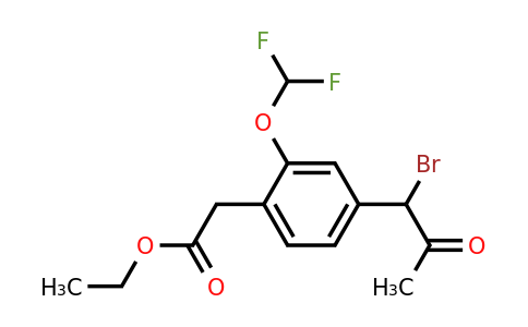 1806672-07-0 | Ethyl 4-(1-bromo-2-oxopropyl)-2-(difluoromethoxy)phenylacetate