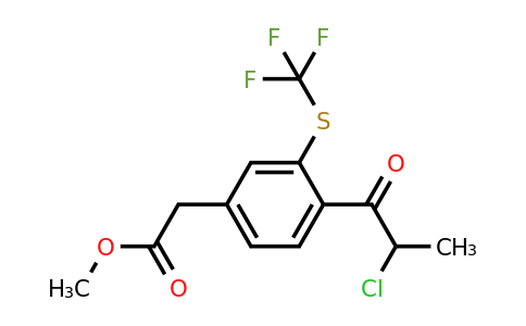 1806672-17-2 | Methyl 4-(2-chloropropanoyl)-3-(trifluoromethylthio)phenylacetate