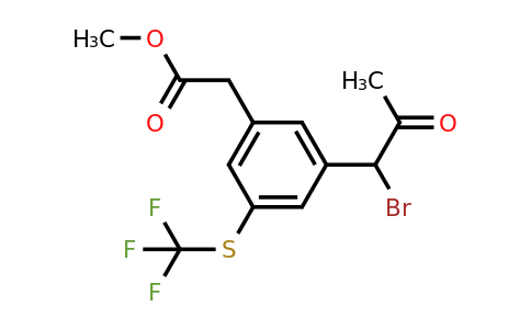 1806672-38-7 | Methyl 3-(1-bromo-2-oxopropyl)-5-(trifluoromethylthio)phenylacetate