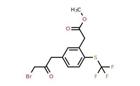 1806672-46-7 | Methyl 5-(3-bromo-2-oxopropyl)-2-(trifluoromethylthio)phenylacetate