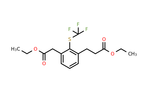 1806672-61-6 | Ethyl 3-(3-ethoxy-3-oxopropyl)-2-(trifluoromethylthio)phenylacetate