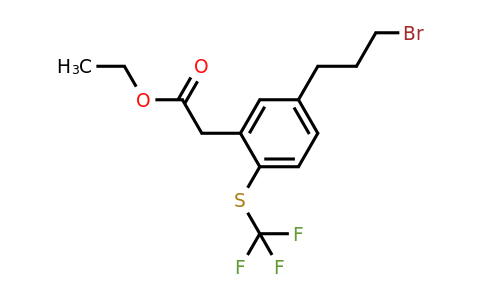 1806672-71-8 | Ethyl 5-(3-bromopropyl)-2-(trifluoromethylthio)phenylacetate