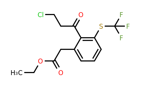 1806672-79-6 | Ethyl 2-(3-chloropropanoyl)-3-(trifluoromethylthio)phenylacetate