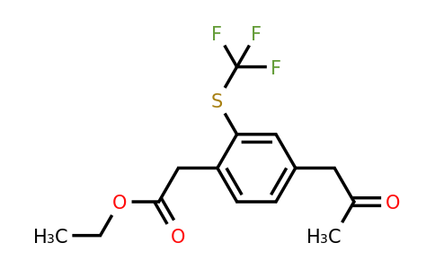 1806672-84-3 | Ethyl 4-(2-oxopropyl)-2-(trifluoromethylthio)phenylacetate